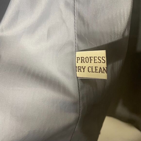 Jeffrey Banks For Lakeland Mens Coat 42L Gray Ultra Suede Double Breasted Trench - Picture 11 of 16